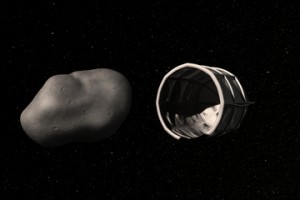 Water-rich asteroid capture