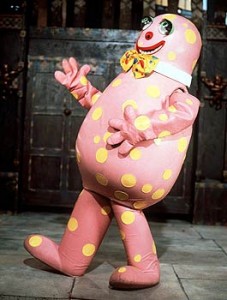 Blobby exits, stage left...