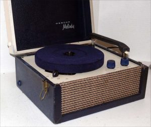 A 1950s portable record player