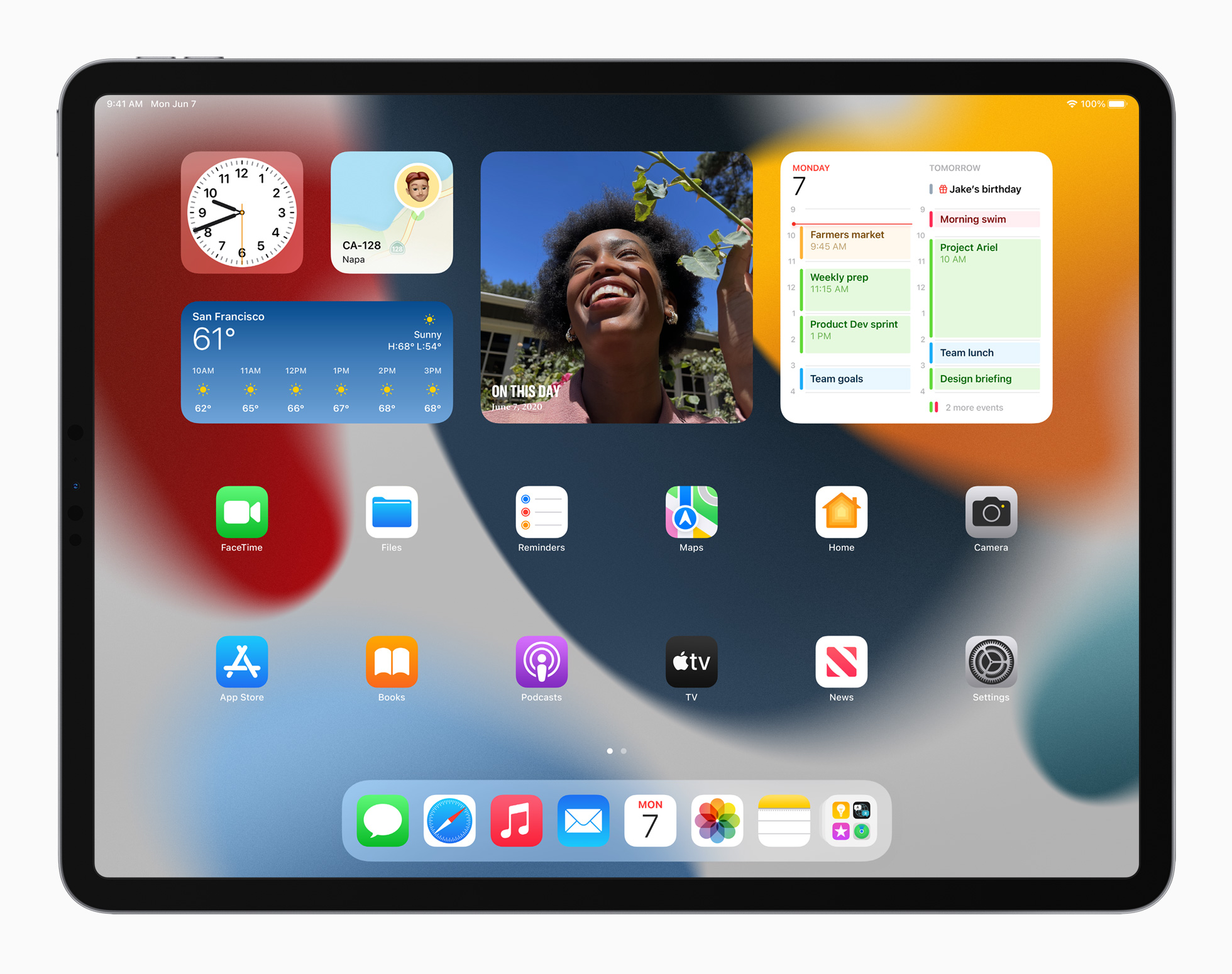 iPadOS 15 homescreen